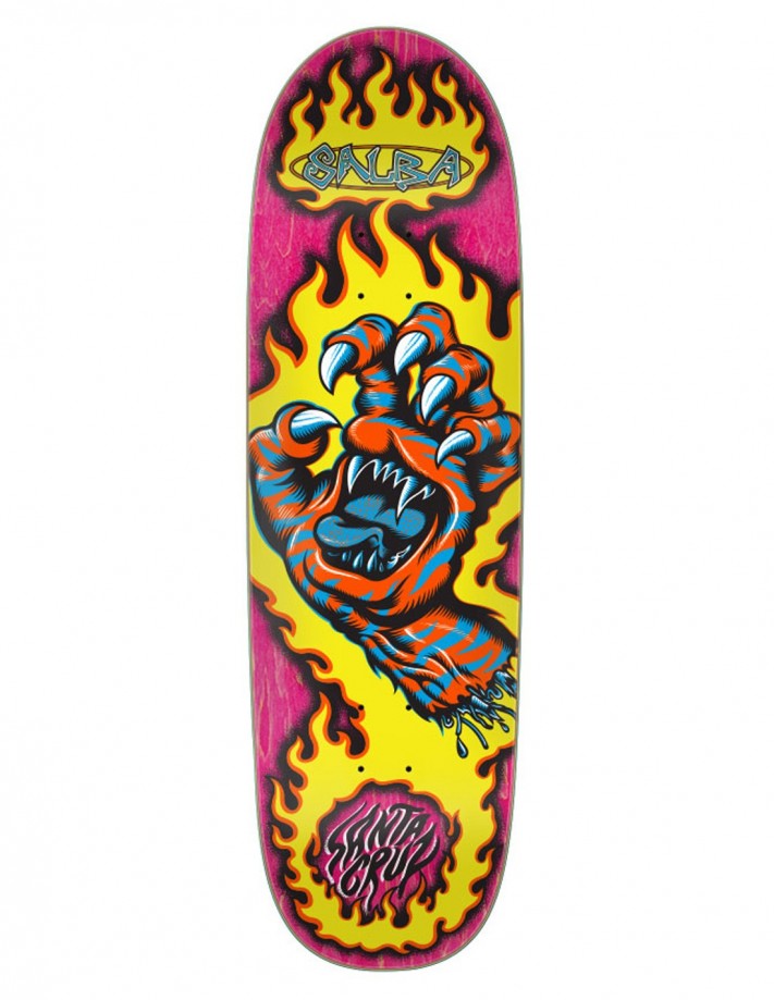 SANTA CRUZ Salba Tiger Hand Shaped 9.25" - Oldschool Skate Deck