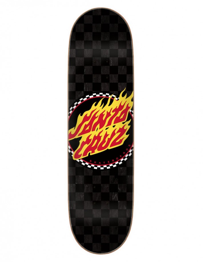 SANTA CRUZ Flame Dot Check 7-Ply Birch 8.5" - Plateau de Skateboard