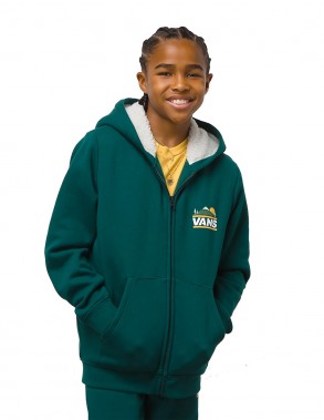 VANS Snowy Peak - Botanical Garden - Kids Full Zip Hoodie (front)