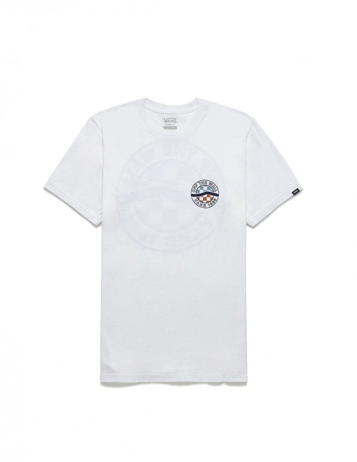 VANS Circle Sidestripe - White - T-shirt