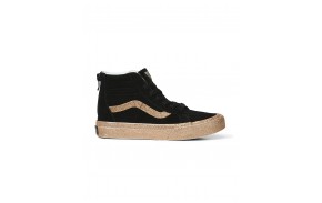 VANS Kids SK8-Hi Zip Party Glitter - Black/Gold - Women Shoes (side)