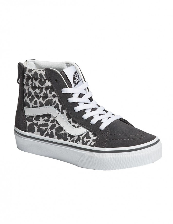 VANS SK8-Hi Zip Snow Leopard - Asphalt - Chaussures Femmes