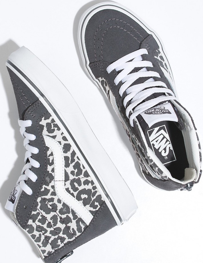 Vans grise semelle leopard cheap