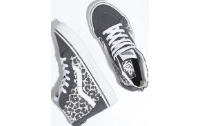 VANS SK8-Hi Zip Snow Leopard - Asphalt - Chaussures Femmes (paire)