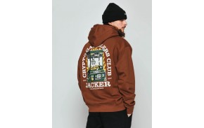 JACKER Crypto Club - Marron - Sweat à capuche (homme)