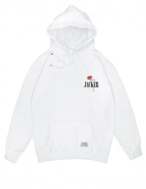 JACKER Holy Roses - Blanc - Sweat à capuche