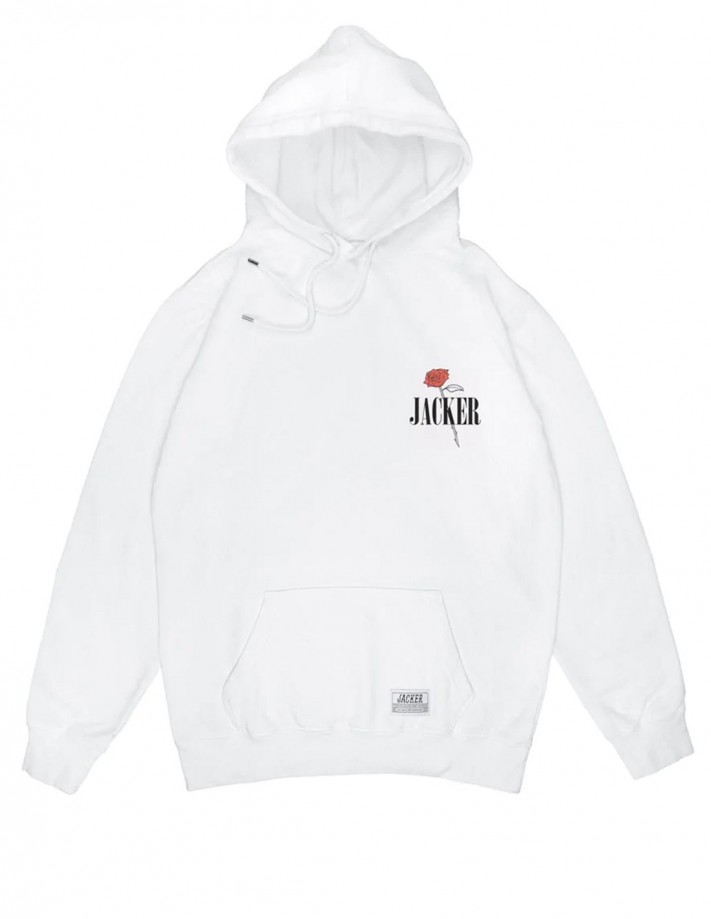 JACKER Holy Roses - White - Hoodie Sweatshirt