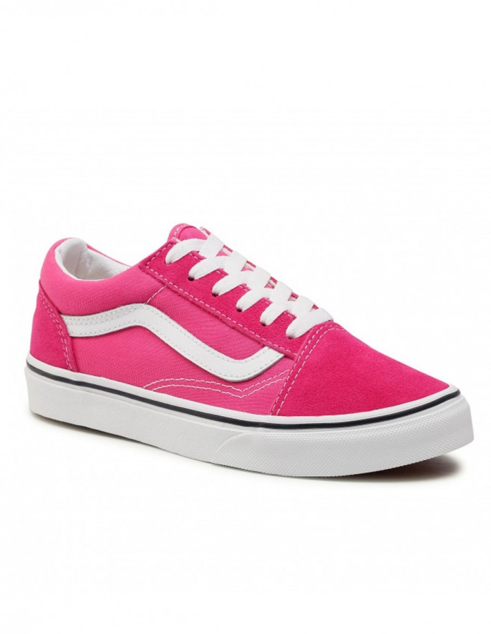 VANS Old Skool - Fuschia Purple/True White - Chaussures de skate Enfants