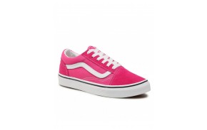 VANS Old Skool - Fuschia Purple/True White - Chaussures de skate Enfants