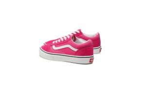 VANS Old Skool - Fuschia Purple/True White - Chaussures de skate Enfants (dos)