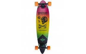 DUSTERS Moto Fades 37" - Pink/Orange/Teal - Longboard