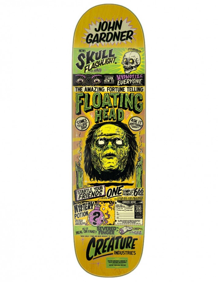 CREATURE Gardner Floating Head 8.59" - Skateboard Deck