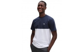 VANS Colorblock - Blanc Dress Blues - T-shirt