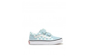 VANS Old Skool V - Theory Checkerboard Canal Blue - Kids shoes