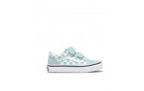 VANS Old Skool V - Theory Checkerboard Canal Blue - Kids shoes