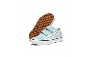 VANS Old Skool V - Theory Checkerboard Canal Blue - Kids shoes