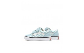 VANS Old Skool V - Theory Checkerboard Canal Blue - Chaussures Enfants