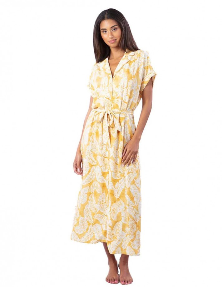 RIP CURL Summer Palm Shirt - Gold - Dress