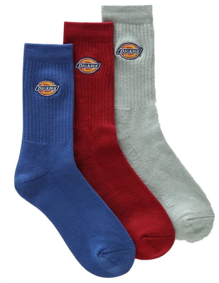 Dickies Valley Groove - Blue Red Green - Chaussettes de Skate