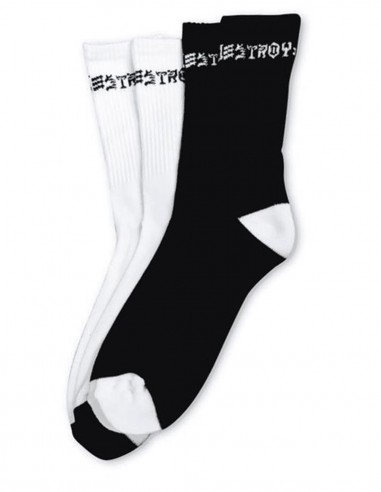 THRASHER Skate Destroy - Black White - Pack of Socks