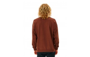 RIP CURL Quality Surf Products - Dusted Chocolate - Crew Fleece (back)