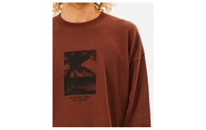 RIP CURL Quality Surf Products - Dusted Chocolate - Crew Fleece (logo)
