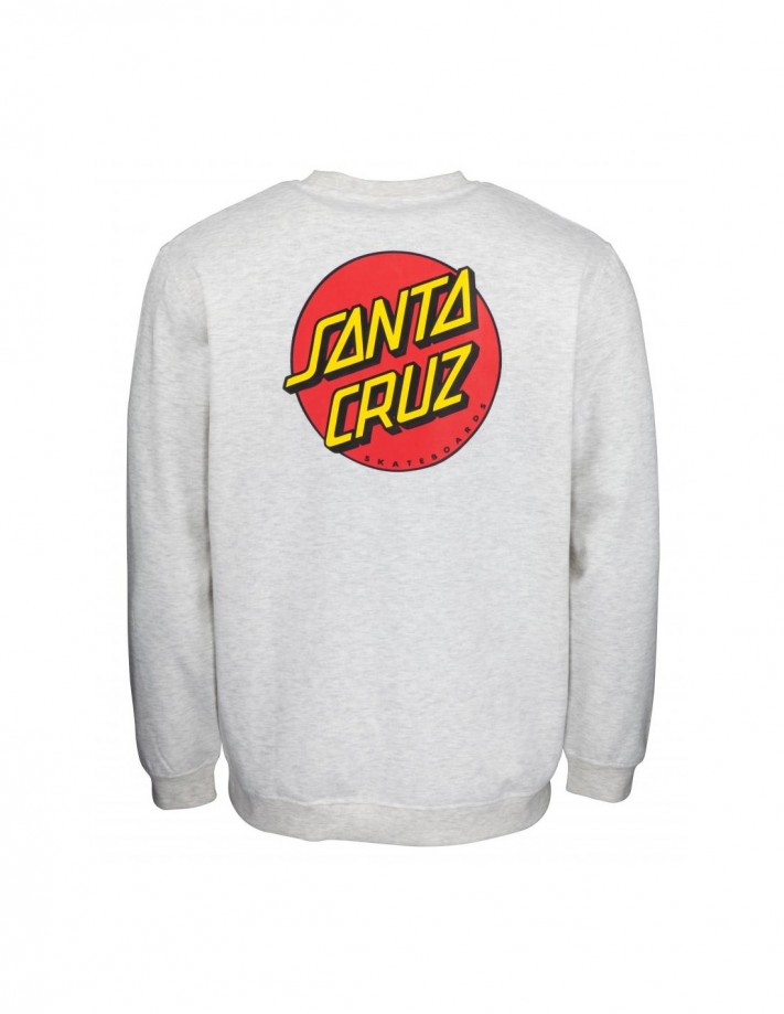 SANTA CRUZ Classic Dot Chest Crew Athletic Heather Sweatshirt