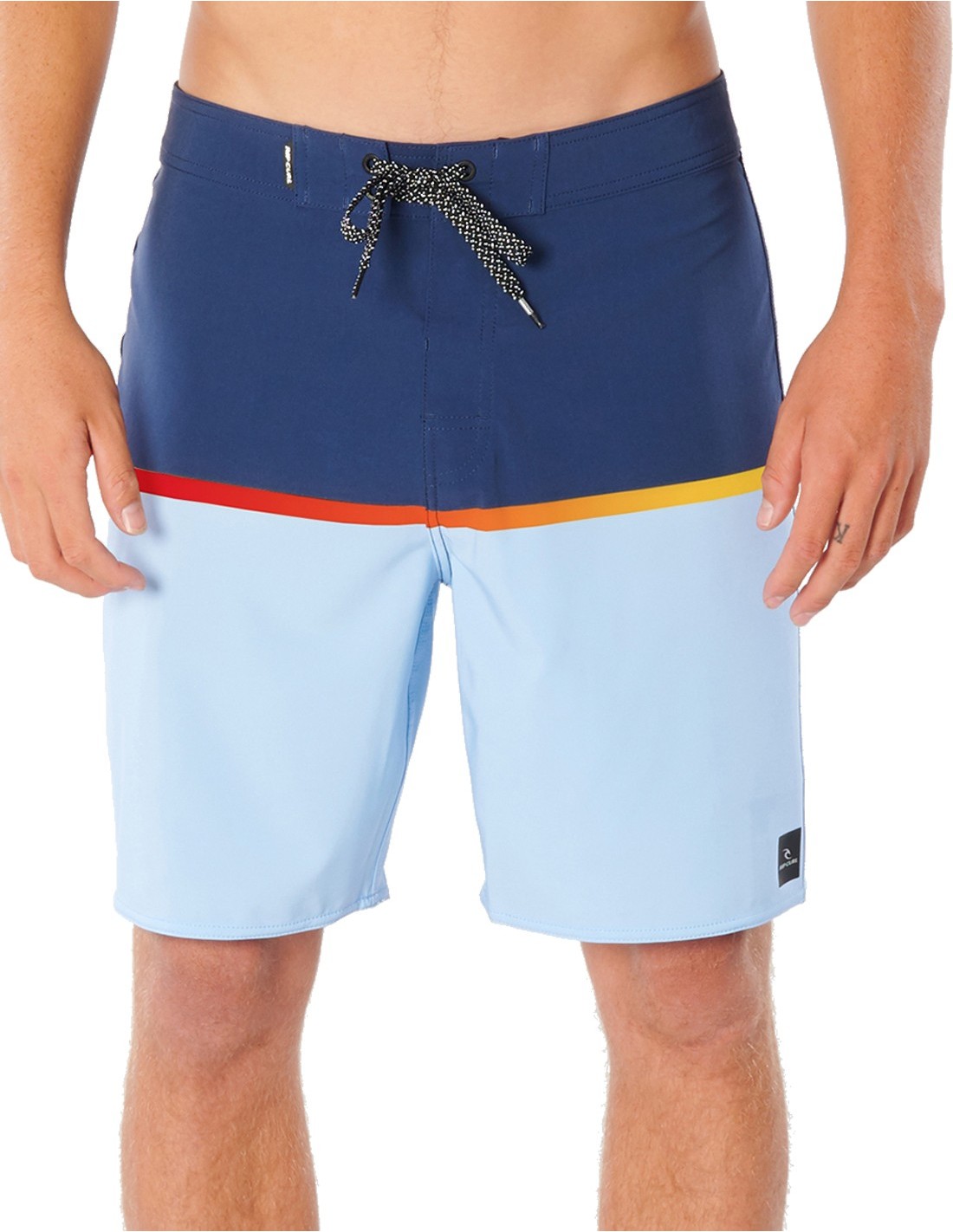 Rip Curl Offset 15 - Pantaloncini Da Bagno Uomo, 38 Cm, Poliestere, Verde, Vita Elastica E Tasche In Rete