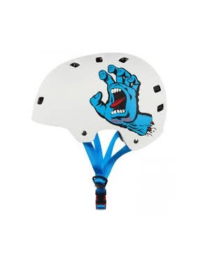 Casque Santa Cruz Bullet "Screaming Hand" Blanc