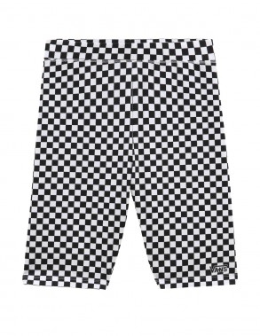 VANS Flying V Print - Black/White Checkerboard - Legging Short Femmes