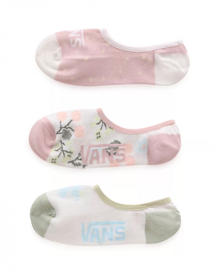 VANS Ditsy Canoodle - Rose Smoke - Pack de 3 Socquettes enfants