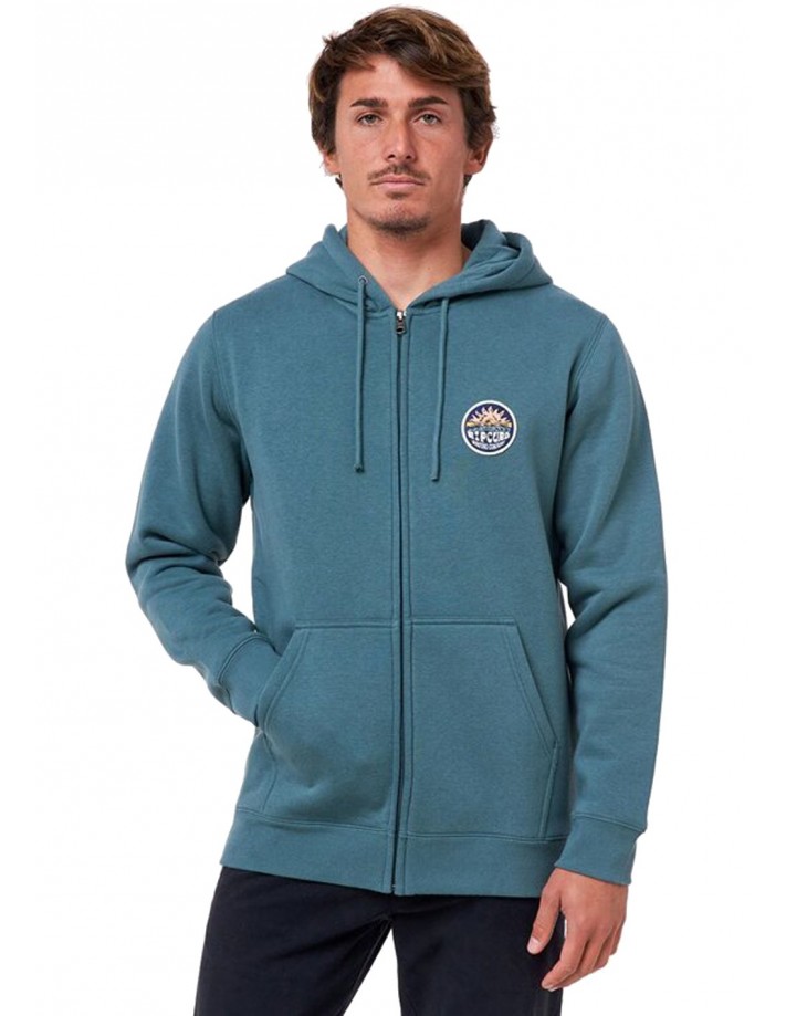 RIP CURL Horizon Hooded Zip - Muted Green - Hoodie