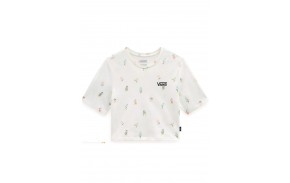 VANS Micro Ditsy Crop Crew Sport - Marshmallow - T-shirt