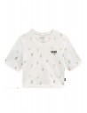VANS Micro Ditsy Crop Crew Sport - Marshmallow - T-shirt