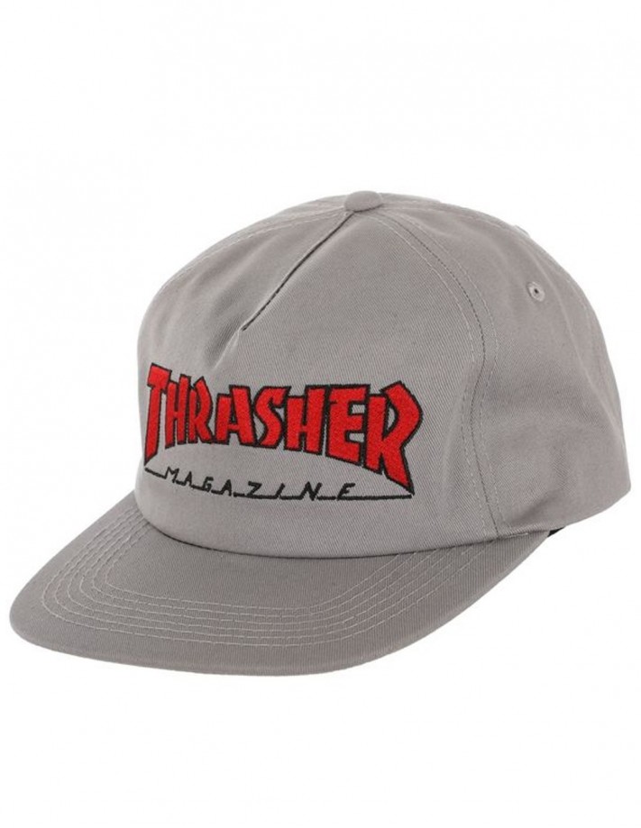 THRASHER Outlined Snapback - Gris - Casquette