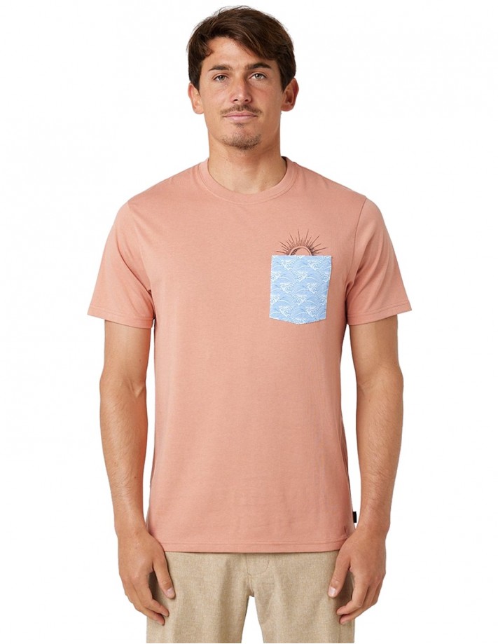 RIP CURL Inda Pocket - Dusty Rose - T-shirt