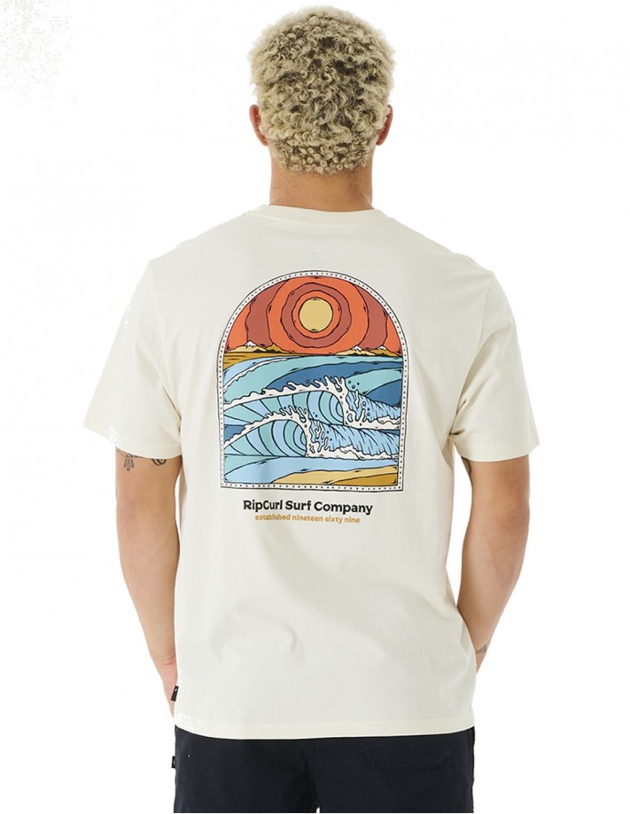 RIP CURL Blazed and Tubed - Bone - T-Shirt