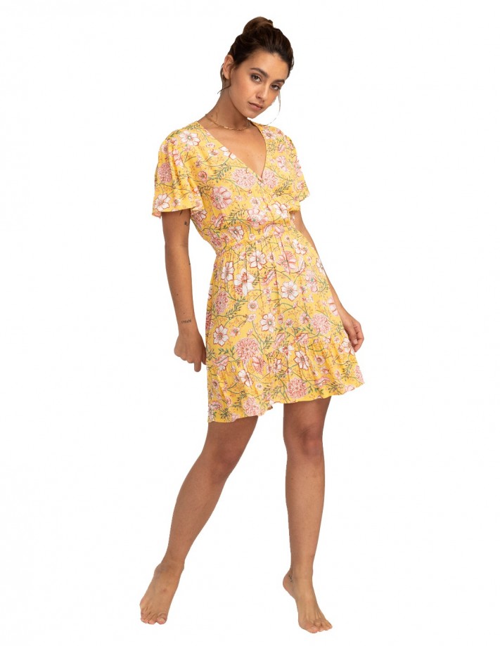 BILLABONG Spring Light - Golden Peach - Wrap Dress
