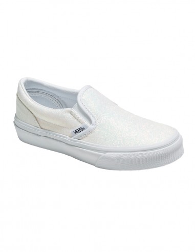 VANS Classic Slip-On - Glitter White - Chaussures Enfants