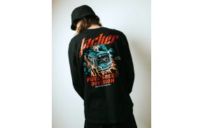 JACKER Train Surfing - Schwarz - Langärmeliges T-Shirt (Männer)