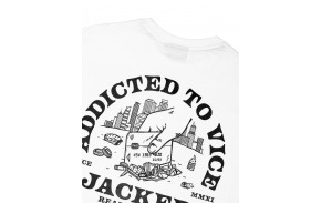 JACKER Addicted - Blanc - T-shirt skateur