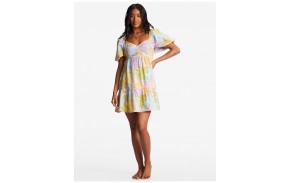 BILLABONG Be Mine - White/Multi - Women's Babydoll Dress