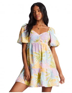 BILLABONG Be Mine - Weiß/Multi - Babydoll-Kleid