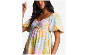 BILLABONG Be Mine - White/Multi - Promo Babydoll Dress