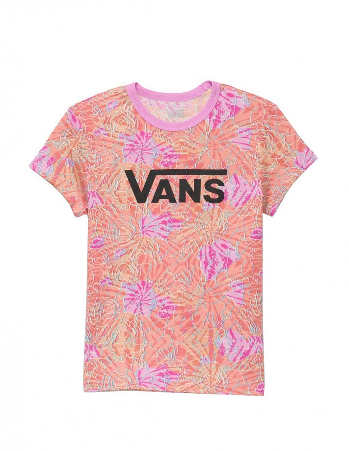 VANS Rose Camo Print - Cyclamen - Children's T-shirt