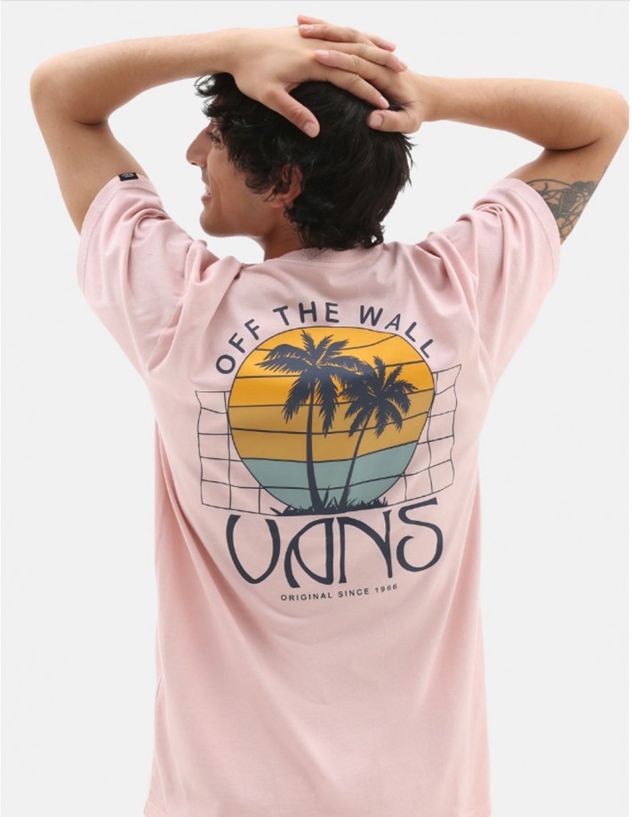 VANS Sunset Dual Palm Pink T shirt