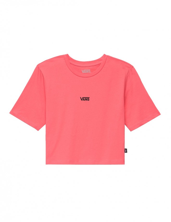 VANS Flying V Crop Crew Sport - Calypso Coral - T-shirt Femmes