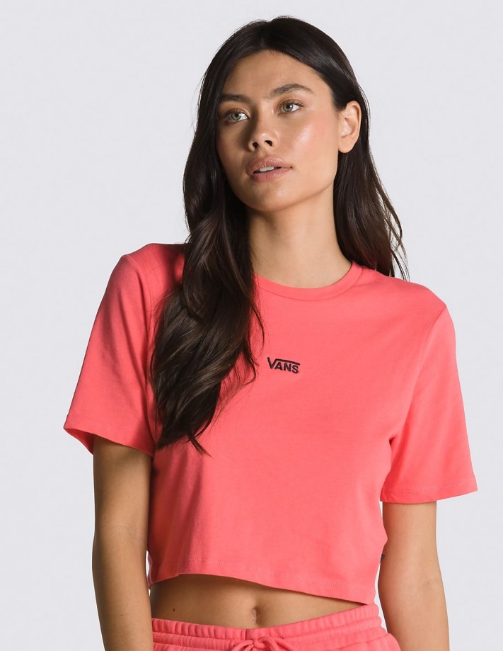 Crop Crew Coral - Flying T-shirt Sport VANS V Calypso Women -