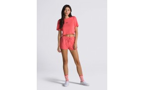 VANS Flying V Crop Crew Sport - Calypso Coral - Croptop T-Shirt