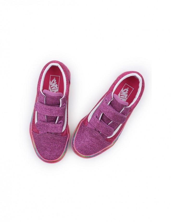 Vans old skool glitter enfant lilac enfants